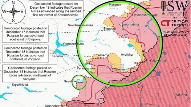 ISW: Руснаците продължават да обхващат Авдеевка с успехи на северозападния фланг
